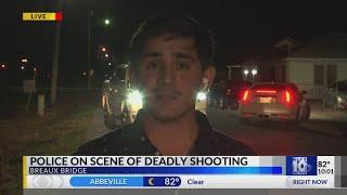 Police on scene of deadly shooting in Breaux Bridge