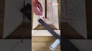 Wooden corner measure hack #wood #hacks #easy #woodworking
