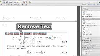 How to Delete or Remove Text from pdf by using adobe acrobat pdf  pro