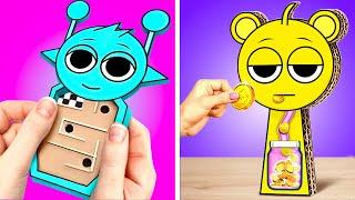 Live. DIY Cardboard Sprunki Money Box! Games and Toys for the Whole Family