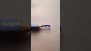 #aditya #name #pencilart #pencilcarving