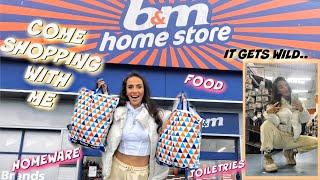 COME SHOPPING WITH ME IN B&M - HUGE HAUL & it gets WILD! (Homeware, toiletries, food)