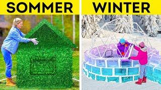 SOMMERHAUS vs. WINTERHAUS || GROßE BASTELIDEEN FÜR DEN GARTEN