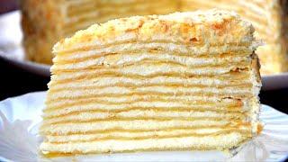 Russian Napoleon Cake (Napolyeon Tort) Recipe  Maryana Recipe (+Eng. Sub.)