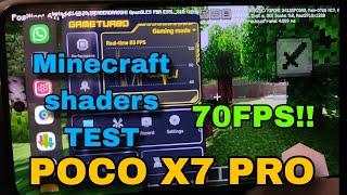 Testing Poco X7 Pro in Minecraft with Shaders – Insane Performance! - Handcam gameplay!