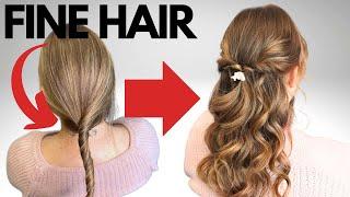 Half up Half down hairstyle for fine hair