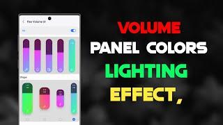 how to Make your own volume panel colors, lighting effect, shape and color of the volume panel