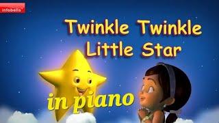 Twinkle Twinkle little star  in piano .  TUNG SUNG VLOGS .