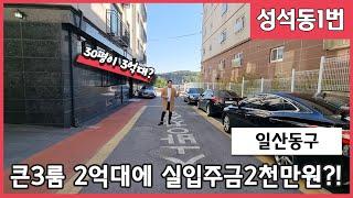 일산동구에 실입주금2천만원 30평대가 2억대라니!! 대단지로 구성되어 잔여 딱 10세대!!