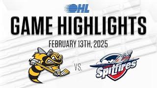 OHL Highlights: Sarnia Sting @ Windsor Spitfires Feb. 13, 2025