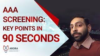 AAA Screening: key points in 90 seconds