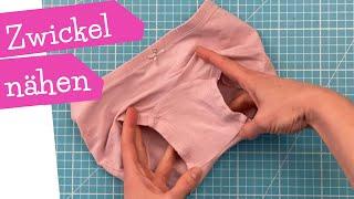 Zwickel nähen | Wäschezwickel Schrittfutter nähen | Unterhose Panties Nähanleitung | mommymade