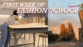 My first week of fashion school | Parsons NYC fashion student, art school vlog