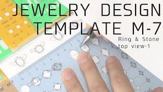 Jewelry Design Template M-7 /Ring & Stone top view M-7 design drawing