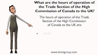 What are the hours of operation of the Trade Section of the High Commission of Canada to the UK?