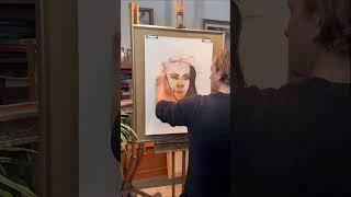 Timelapse Automatism Inspired Drawing Subconscious of a Man’s Face #art #pastelpainting #art