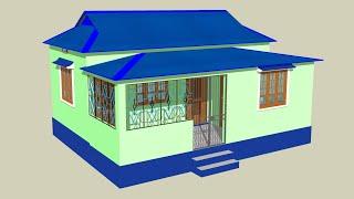 tin shed home design, 24 by 19 tin set house plan with 2 bedroom by prems home plan