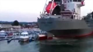 крушения и аварии больших кораблей - ship crash compilation