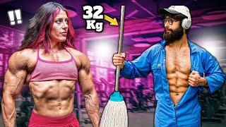 ELITE Powerlifter ANATOLY Use 32kg Mop in a GYM | Pretended to be a CLEANER #2