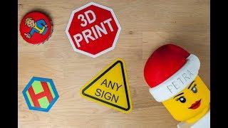 3D print any sign or shape on most 3D printers using multiple colours