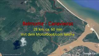 Brasilien/Bahia - mit/com Motorboot/lancha, von/de Belmonte nach/a  Canavieiras