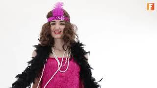 Flapper costume 1920s in pink - Made By Funidelia