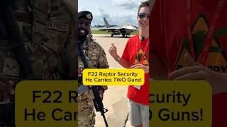 F22 Raptor Security. Two guns. #f22raptor #fighterjet #usaf #raaf #airshow #besnappy #aviationlovers