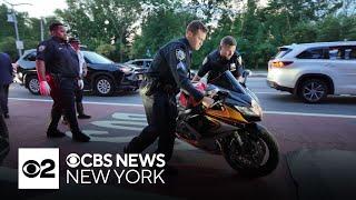 CBS News New York joins NYPD on operation cracking down on illegal motorcycles, scooters