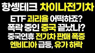 차이나전기차 항셍테크 폭락 중인데 중국증시 끝났나요? 미국주식 다시 폭등가나? ( TQQQ SOXL 2차전지 ETF BYD 엔비디아 테슬라 괴리율 샤오미 중국 전기차 中国电动车 )