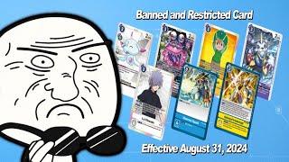 EVERYONE'S REACTION TO THE DIGIMON BAN LIST 8/23/2024