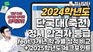 [2025정시대비]2024 단국대(죽전) 정시등급(+3개년 학과별 성적비교/+경쟁률/+추가합격순위)