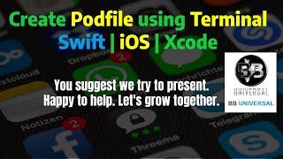 Create Podfile Using Terminal | Swift | Xcode | iOS