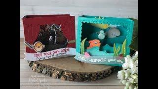 Lawn Fawn | Shadow Box Card Add Ons Ocean & Theater