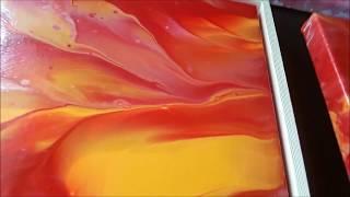 Acrylic Pouring..EXPERIMENT WITH A HOT IRON?