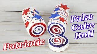 How To Make A 4th of July FAKE CAKE ROLL Using a DOLLAR TREE POOL NOODLE!