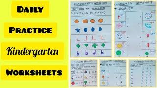 8 Fun Learning Worksheets For Kindergarten #dailypracticeworksheet #kindergarten