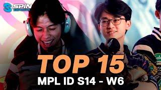 TOP 15 MPL ID S14 WEEK 6 - SUTSUJIN MANIAC, RRQ AUTO PLAYOFF, DYRENN OUTPLAY!