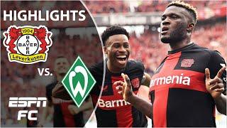  NEW CHAMPIONS!  Bayer Leverkusen vs. Werder Bremen | Bundesliga Highlights | ESPN FC