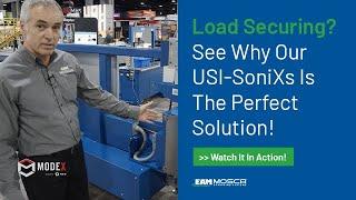 Achieve lower total cost of ownership with the USI-Sonixs® high tension strapping machine.