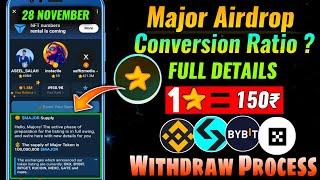 Major Withdrawal Process | Major Token Conversion Ratio ? | Major Final Listing Price