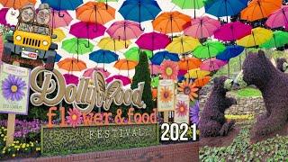 Dollywood's Flower and Food Festival Walkthrough 2021 We Try The Foods and Flowers Pigeon Forge TN