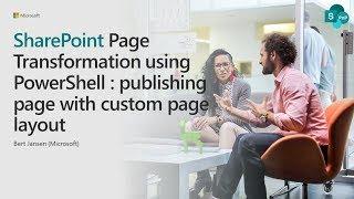 Page Transformation for publishing pages based upon custom page layouts