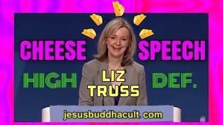 Liz Truss CHEESE Speech : HIGH DEFINITION : We Import 2/3rds of our Cheese !!! Daily Record Mirror