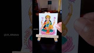 Mata Laxmi Mini Drawing  Tutorial //#drawing #youtubeshorts #laxmipuja