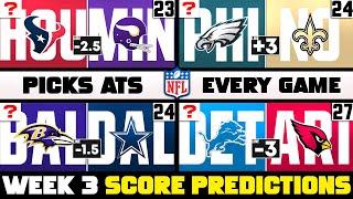 NFL Week 3 Score Predictions for EVERY Game