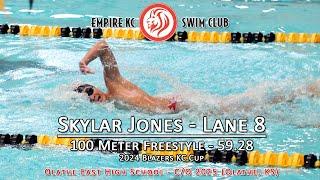 Skylar Jones - c/o 2025 - 100 Meter Backstroke - Empire KC Swim Club - 2024 Blazers KC Cup