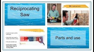 Reciprocating Saw - Basic Construction Power Saws -   - Trades Training Video Series