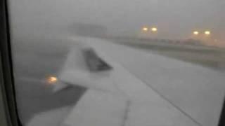 Crazy dangerous takeoff 767 in severe storm!!