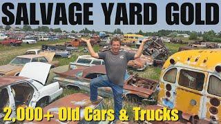 Exploring a MASSIVE Midwest Junkyard Loaded With Old Cars and Trucks