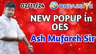 #ONPASSIVE NEW POPUP in ECOSYSTEM || ASH MUFAREH SIR || 03/11/24